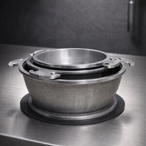 Guardian Service Set of 3 Vintage 1940s-1950s Hammered Aluminum Cookware Pots